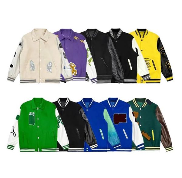 men's jackets 23ss mens jackets baseball varsity jacket 9 colors brand letter stitching embroidery men loose causal outwear coats over, Black;brown
men's jackets 23ss mens jackets baseball varsity jacket 9 colors brand letter stitching embroidery men loose causal outwear coats over, Black;brown