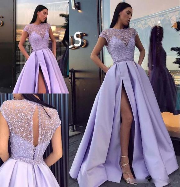 lavender side split long prom dresses with cap sleeves vestidos de fiesta floor length satin formal evening party dress8962998, Black;red
lavender side split long prom dresses with cap sleeves vestidos de fiesta floor length satin formal evening party dress8962998, Black;red
