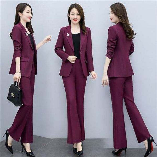 women's suits blazers korean graceful blazer long pants two piece set spring autumn office lady black suit jacket trousers outfit work, White;black
women's suits blazers korean graceful blazer long pants two piece set spring autumn office lady black suit jacket trousers outfit work, White;black