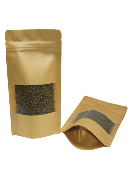 100 pieceslot 5 sizes stand up kraft paper food bags doypack zip lock brown storage paper bag clear window bulk food package bags4769670
100 pieceslot 5 sizes stand up kraft paper food bags doypack zip lock brown storage paper bag clear window bulk food package bags4769670
