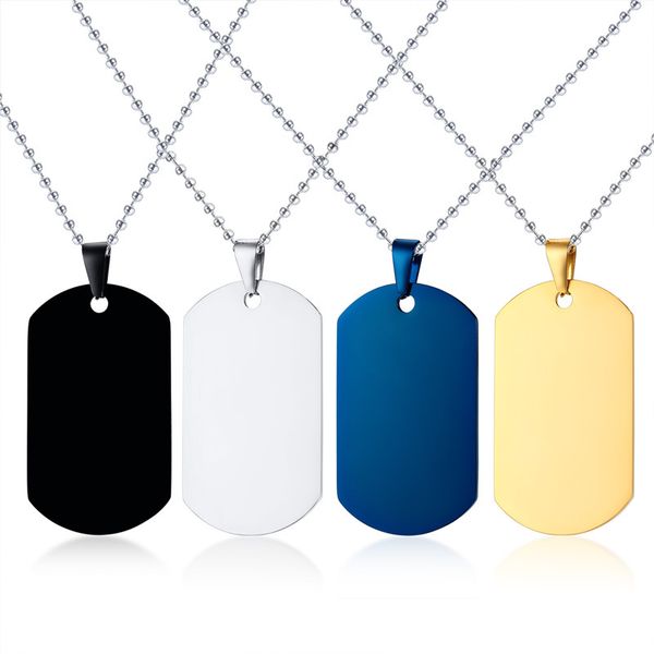 5pcs lot army dog tag pendant necklace stainless steel charm jewelry chain 24'' punk hip-hop jewelry size 28*47mm 4 color, Silver
5pcs lot army dog tag pendant necklace stainless steel charm jewelry chain 24'' punk hip-hop jewelry size 28*47mm 4 color, Silver