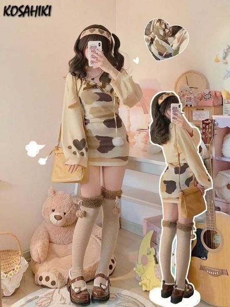 casual dresses kosahiki 2 pieces set women crop knit cardigan sleeveless print bow mini dress harajuku robe 2023 korean fashion y2k outfits, Black;gray
casual dresses kosahiki 2 pieces set women crop knit cardigan sleeveless print bow mini dress harajuku robe 2023 korean fashion y2k outfits, Black;gray