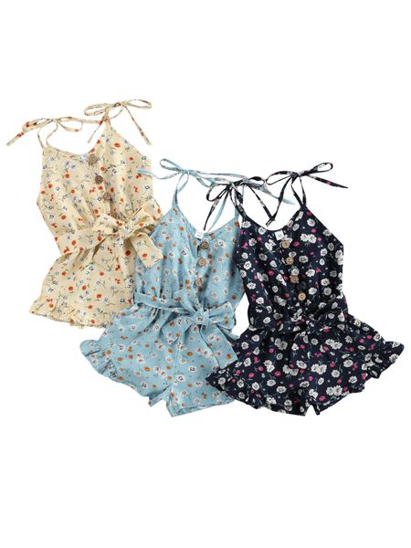 rompers citgeett summer kids baby girls floral print sling romper ruffles sleeveless v-neck short jumpsuit clothes l230314, Blue
rompers citgeett summer kids baby girls floral print sling romper ruffles sleeveless v-neck short jumpsuit clothes l230314, Blue