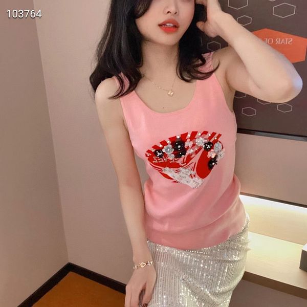 312 2023 runway autumn brand same style sweater sleeveless crew neck black white pink pullover fashion clothes womens yiduo8, White;black
312 2023 runway autumn brand same style sweater sleeveless crew neck black white pink pullover fashion clothes womens yiduo8, White;black