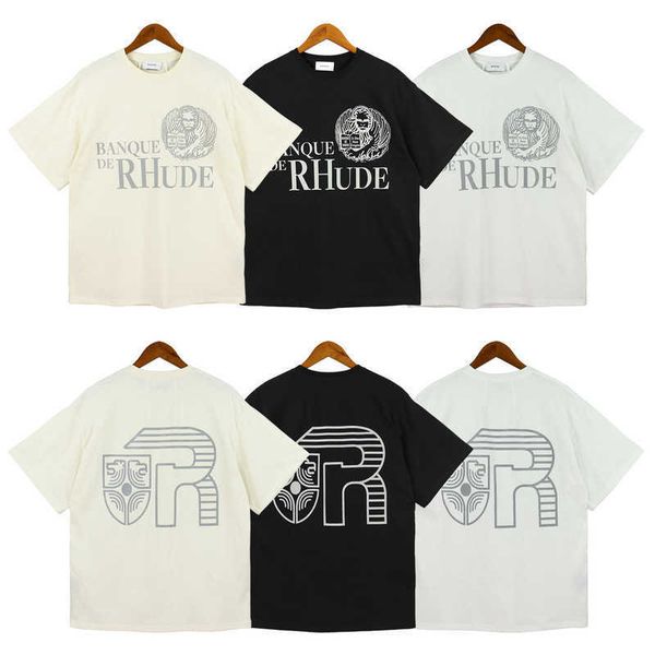 6gb8 men's and women's high street t shirt fashion brand rhude oversized couples' summer short sleeve small personality, White
6gb8 men's and women's high street t shirt fashion brand rhude oversized couples' summer short sleeve small personality, White
