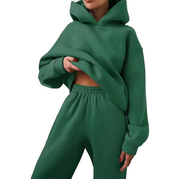 women's tracksuits winter two piece sets women tracksuit oversized suit 2021 autumn trouser suits female sweatshirt solid sports hoodie, Black
women's tracksuits winter two piece sets women tracksuit oversized suit 2021 autumn trouser suits female sweatshirt solid sports hoodie, Black