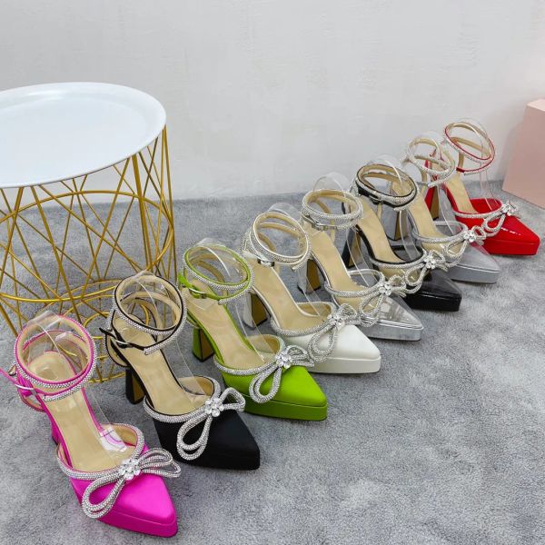 slingbacks dress shoes mach women sandals bowtie crystal rhinestone luxury designer satin 11.5cm high heeled wedding party sandal platform, Black
slingbacks dress shoes mach women sandals bowtie crystal rhinestone luxury designer satin 11.5cm high heeled wedding party sandal platform, Black