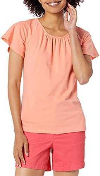 women's designer t-shirts classic-fit cape sleeve ppen crew neck t-shirt shorts sleeve cottons j6hk, White
women's designer t-shirts classic-fit cape sleeve ppen crew neck t-shirt shorts sleeve cottons j6hk, White