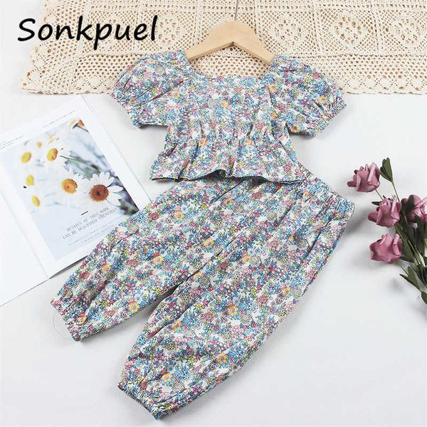 clothing sets 2pcs kids sets summer girls puff sleeves floral cropped pants suits baby girl breathable shirt children's clothing outfi, White
clothing sets 2pcs kids sets summer girls puff sleeves floral cropped pants suits baby girl breathable shirt children's clothing outfi, White