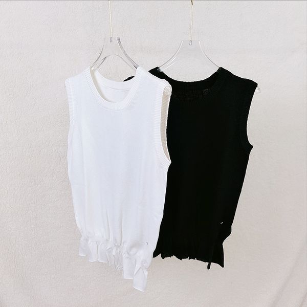 306 2023 brand same style sweater sleeveless women's sweaters white black crew neck sequins beads pullover fashion clothes xue88
306 2023 brand same style sweater sleeveless women's sweaters white black crew neck sequins beads pullover fashion clothes xue88