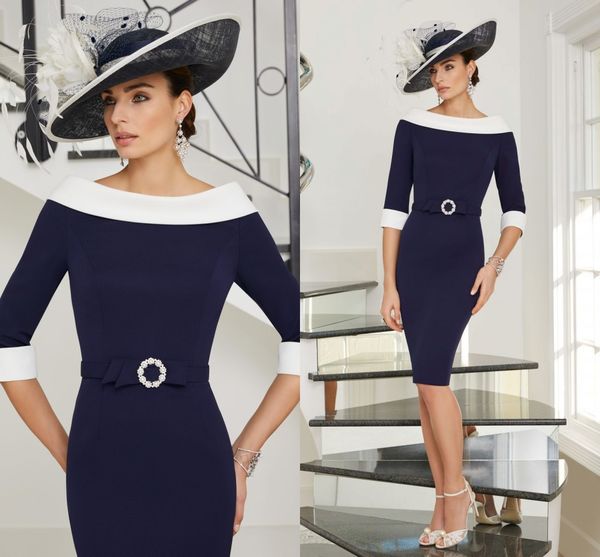 dark navy mother of the bride dresses sheath scoop 3/4 sleeves bows beaded knee length wedding groom party gowns 2023, Black;red
dark navy mother of the bride dresses sheath scoop 3/4 sleeves bows beaded knee length wedding groom party gowns 2023, Black;red