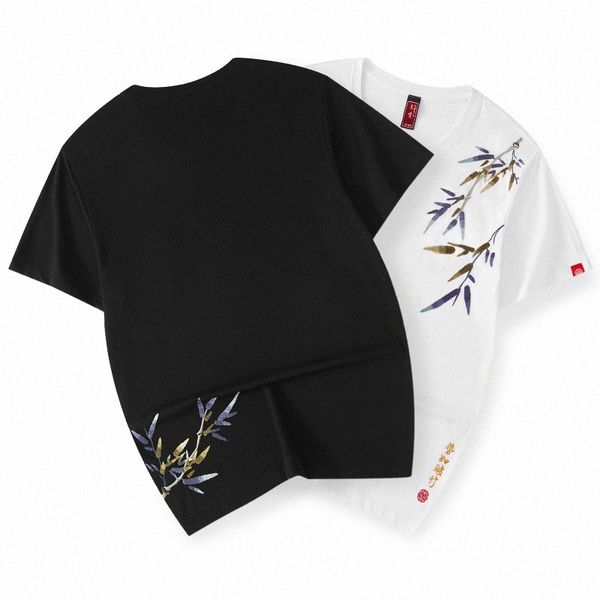 green bamboo embroidered short sleeve mens t-shirts summer slim short sleeve fashion round neck men t-shirt asian size m-4xl a6ti#, White;black
green bamboo embroidered short sleeve mens t-shirts summer slim short sleeve fashion round neck men t-shirt asian size m-4xl a6ti#, White;black