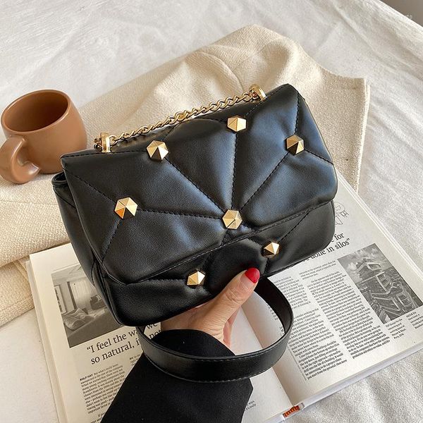 shoulder bags designer rivet design ladies bag soft pu belt mezzanine shopping date girl luxury messenger
shoulder bags designer rivet design ladies bag soft pu belt mezzanine shopping date girl luxury messenger