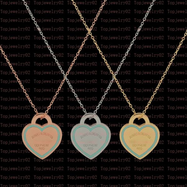 designer single peach heart necklace woman stainless steel blue pink green pendant luxury jewelry valentine's day christmas gift wholes, Silver
designer single peach heart necklace woman stainless steel blue pink green pendant luxury jewelry valentine's day christmas gift wholes, Silver