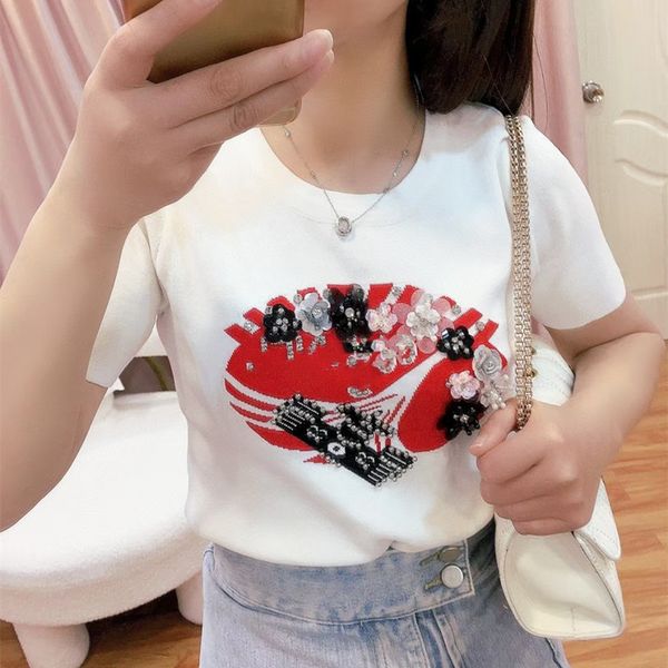 313 2023 runway autumn brand same style sweater short sleeve crew neck black white pink pullover fashion clothes womens yiduo8, White;black
313 2023 runway autumn brand same style sweater short sleeve crew neck black white pink pullover fashion clothes womens yiduo8, White;black