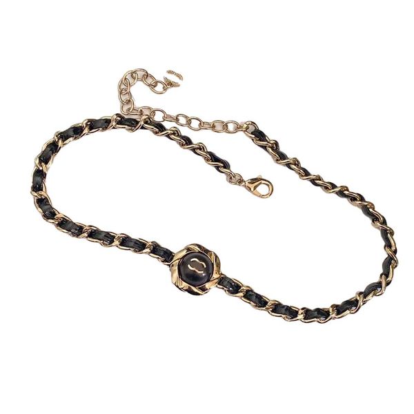 luxury channel designer chokers necklaces gold women necklace leather choker chain 925 silver plated copper letter pendant necklaces for wom, Golden;silver
luxury channel designer chokers necklaces gold women necklace leather choker chain 925 silver plated copper letter pendant necklaces for wom, Golden;silver