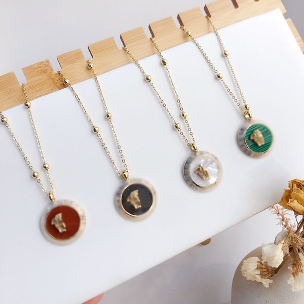 head portrait necklace four color necklaces classic charm brand designer jewelry high-end accessories daily wear travel select women, Silver
head portrait necklace four color necklaces classic charm brand designer jewelry high-end accessories daily wear travel select women, Silver