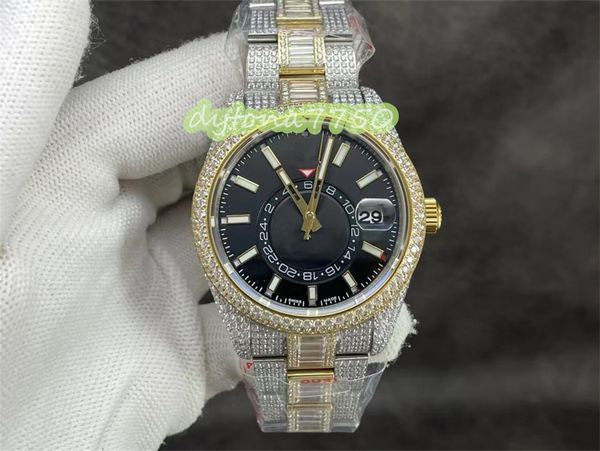 2023new gsf watch diameter 42mm equipped with automatic 9001 mechanical movement date month dual time zone display swarovski diamond inset d, Slivery;golden
2023new gsf watch diameter 42mm equipped with automatic 9001 mechanical movement date month dual time zone display swarovski diamond inset d, Slivery;golden
