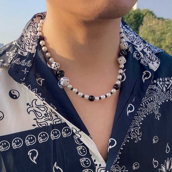 chokers purui fashion goth punk black beads necklaces for men hip hop lucky dice beaded necklaces y2k pearl necklace jewelry y2303, Golden;silver
chokers purui fashion goth punk black beads necklaces for men hip hop lucky dice beaded necklaces y2k pearl necklace jewelry y2303, Golden;silver