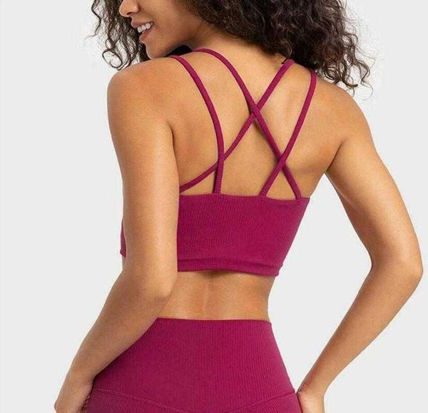 lu-366 stripped rib fixed cup sports bra cross back fashion short tank camis gym clothes women underwear, White;red
lu-366 stripped rib fixed cup sports bra cross back fashion short tank camis gym clothes women underwear, White;red