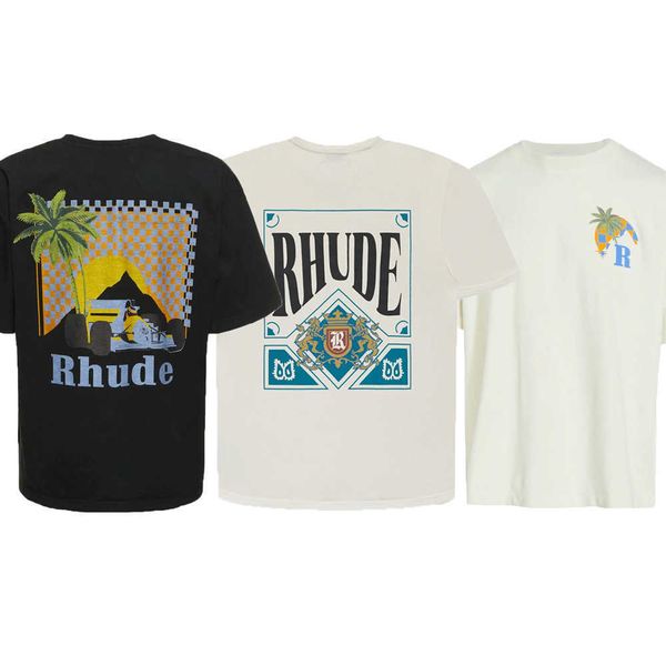 envn men's and women's high street t shirt fashion brand rhude oversized summer coconut tree racing kaleidoscope playing card lett, White
envn men's and women's high street t shirt fashion brand rhude oversized summer coconut tree racing kaleidoscope playing card lett, White
