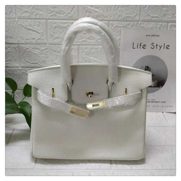 family h birkin designer bag leather with lychee pattern 30 white portable one-shoulder lock with leather for women
family h birkin designer bag leather with lychee pattern 30 white portable one-shoulder lock with leather for women