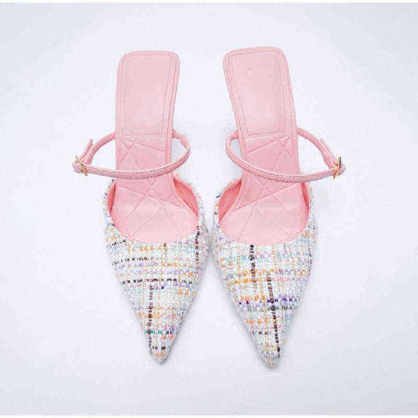 sandals women high heels designer pointed pink pumps temperament shallow mouth t, Black