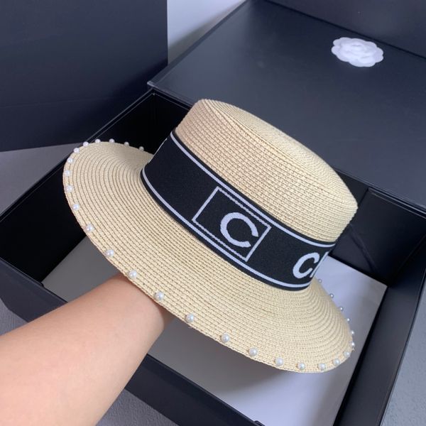 designer hat cap women men hats caps straw hat fashion hand woven bucket hat luxury cap wide brim sun hats with pearls 4 colors, Blue;gray
designer hat cap women men hats caps straw hat fashion hand woven bucket hat luxury cap wide brim sun hats with pearls 4 colors, Blue;gray