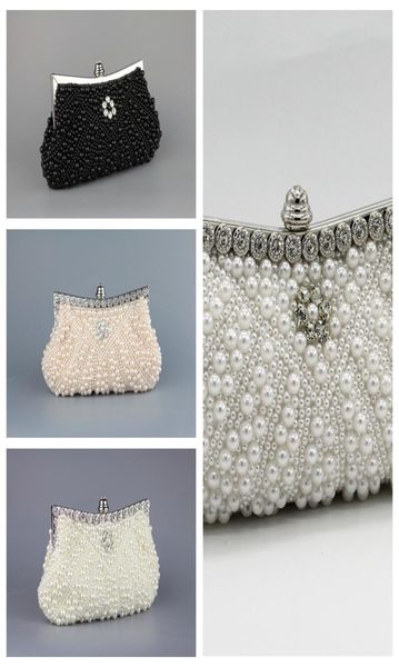 full pearls crystal beaded bridal wedding hand bags evening party one shoulder small clutch dinner bags white ivory pin8839401, Black
full pearls crystal beaded bridal wedding hand bags evening party one shoulder small clutch dinner bags white ivory pin8839401, Black