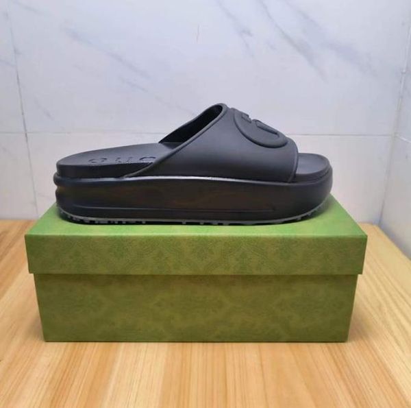 casual sandals summer designer men slippers women wedge platform 55mm thick sole slides summer ladies fashion rubber gear bottoms heels luxu, Black
casual sandals summer designer men slippers women wedge platform 55mm thick sole slides summer ladies fashion rubber gear bottoms heels luxu, Black