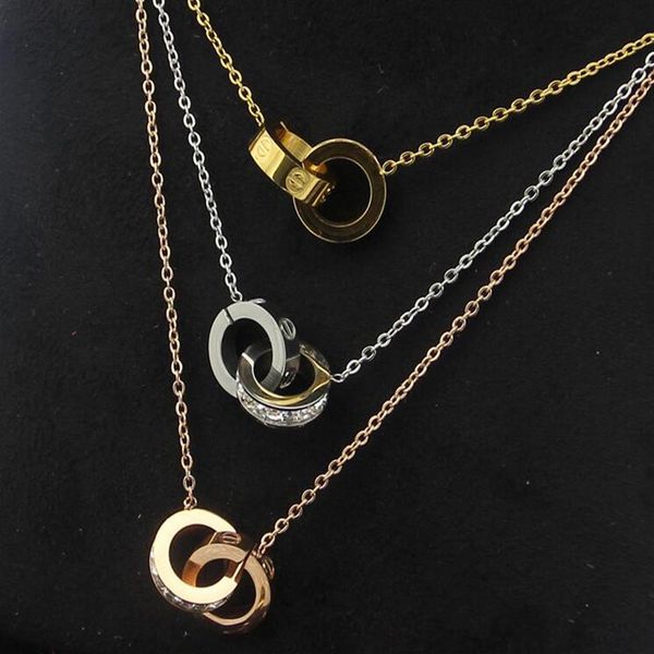 titanium steel jewelry whole double ring square diamond necklace fashion wild nail pattern double ring broken diamond clavicle285j, Silver
titanium steel jewelry whole double ring square diamond necklace fashion wild nail pattern double ring broken diamond clavicle285j, Silver