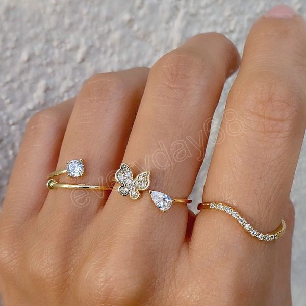 bohemia crystal shiny rings for women butterfly zircon adjustable elegant women's ring fashion jewelry wedding gifts, Silver
bohemia crystal shiny rings for women butterfly zircon adjustable elegant women's ring fashion jewelry wedding gifts, Silver