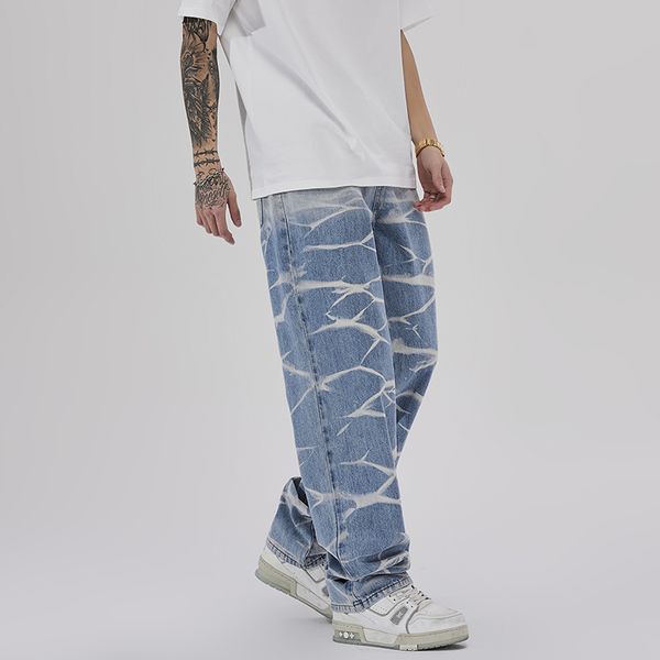 pants tie dye washed blue jeans for men straight baggy casual cargo denim trousers, Black;brown
pants tie dye washed blue jeans for men straight baggy casual cargo denim trousers, Black;brown