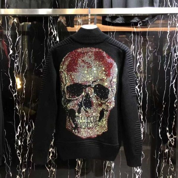 luxury philippuep lein philippuepe pulan brand men's sweater drilling skull stand neck zipper casual thickened warm pp knit shirtazrw, White;black
luxury philippuep lein philippuepe pulan brand men's sweater drilling skull stand neck zipper casual thickened warm pp knit shirtazrw, White;black