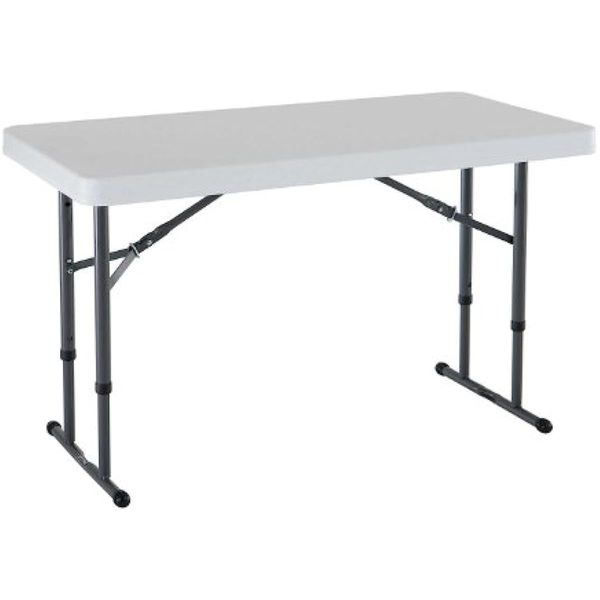 lifetime 80160 commercial height adjustable folding utility table 4 feet white granite table camp
lifetime 80160 commercial height adjustable folding utility table 4 feet white granite table camp