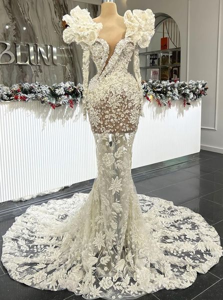 2023 arabic aso ebi lace mermaid wedding dress pearls crystals ivory see through bridal gowns dresses zj2787, White
2023 arabic aso ebi lace mermaid wedding dress pearls crystals ivory see through bridal gowns dresses zj2787, White