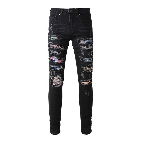 2023 tikmens jeans distressed motorcycle biker jean rock skinny slim ripped hole stripe fashionable snake embroidery denim pant 875, Blue
2023 tikmens jeans distressed motorcycle biker jean rock skinny slim ripped hole stripe fashionable snake embroidery denim pant 875, Blue