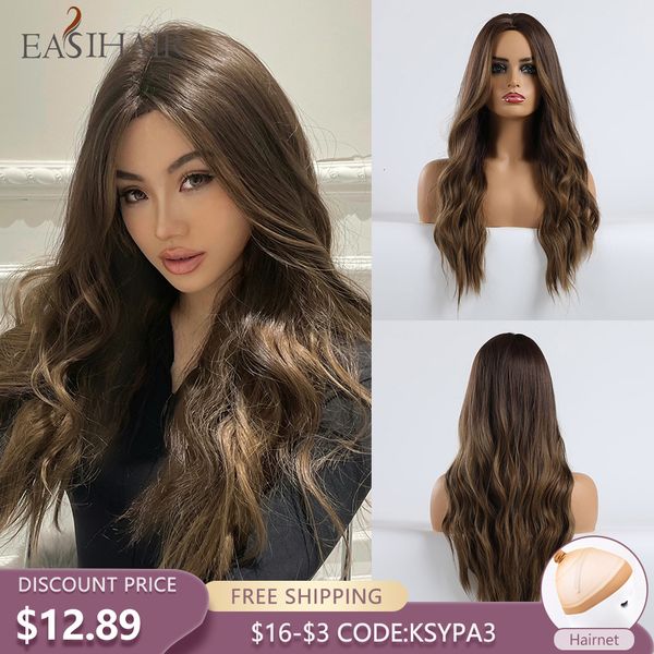 synthetic wigs easihair long brown ombre for women natural hair wavy middle part female wig cosplay heat resistant 230314, Black
synthetic wigs easihair long brown ombre for women natural hair wavy middle part female wig cosplay heat resistant 230314, Black