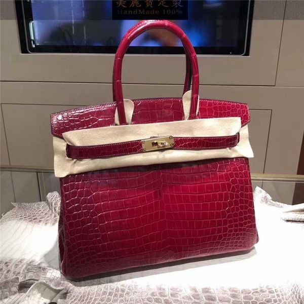 family h birkin designer bag handmade real crocodile leather 30 handbag female red
family h birkin designer bag handmade real crocodile leather 30 handbag female red