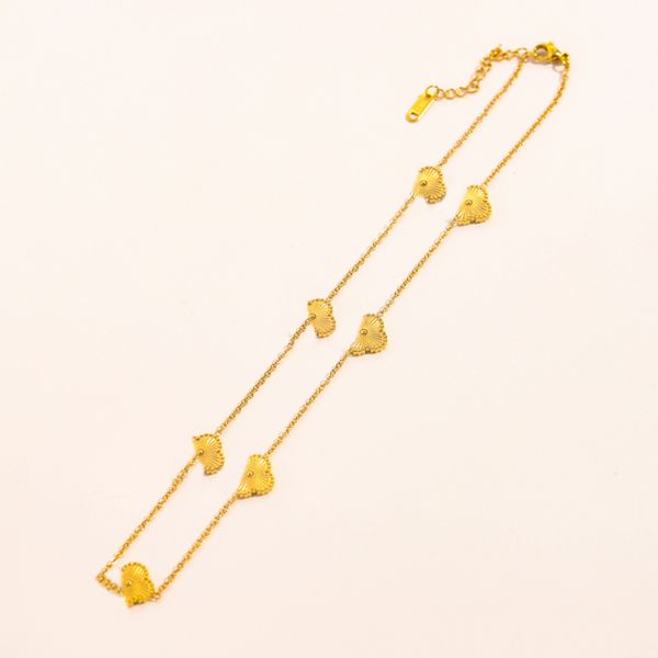 elegant 18k gold designer necklaces choker chain flower letter pendant fashion women adjustable necklaces wedding stainless steel jewelry zg, Silver
elegant 18k gold designer necklaces choker chain flower letter pendant fashion women adjustable necklaces wedding stainless steel jewelry zg, Silver