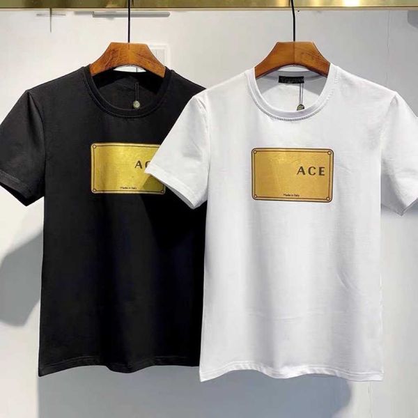 fashion mens designer t shirt womens gold letter print short sleeve round neck cotton tees polo block printing size s-5xl, White;black
fashion mens designer t shirt womens gold letter print short sleeve round neck cotton tees polo block printing size s-5xl, White;black