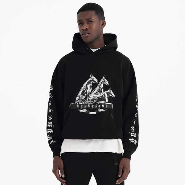 high street brand rep hoodie liquid metal hound printed print vintage washed men printed hooded thickened cotton sweater fashion men's, Black
high street brand rep hoodie liquid metal hound printed print vintage washed men printed hooded thickened cotton sweater fashion men's, Black