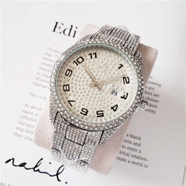 luxury design men's quartz full diamond 3 hands calendar watch 230304, Slivery;brown
luxury design men's quartz full diamond 3 hands calendar watch 230304, Slivery;brown