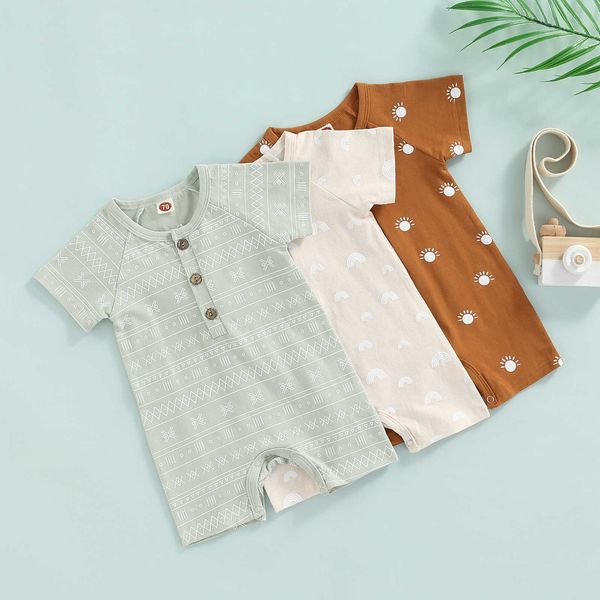 rompers citgeett summer infant baby girls boys romper short sleeve sun/rainbow printing button jumpsuit clothes l230314, Blue
rompers citgeett summer infant baby girls boys romper short sleeve sun/rainbow printing button jumpsuit clothes l230314, Blue