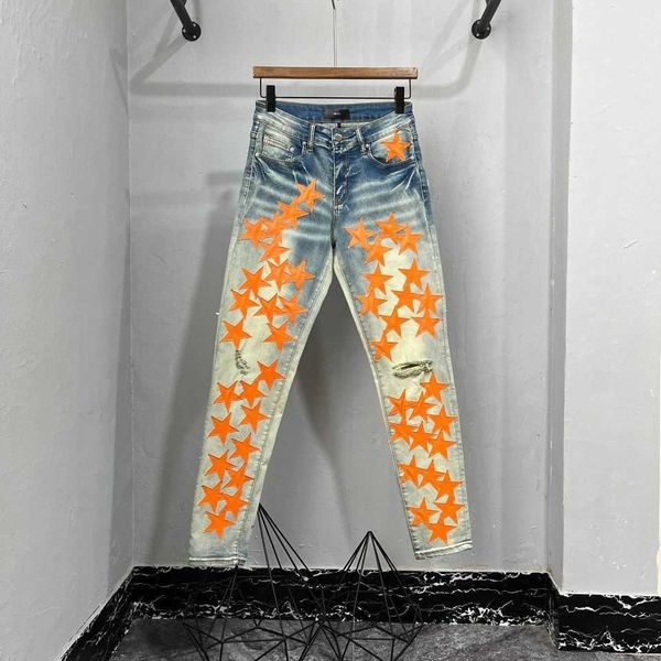 jeans mens am1r1 trousers pants mirri ripped fashion designer brand high street star orange men's elastic slim fit hip hop leisure cool, Blue
jeans mens am1r1 trousers pants mirri ripped fashion designer brand high street star orange men's elastic slim fit hip hop leisure cool, Blue
