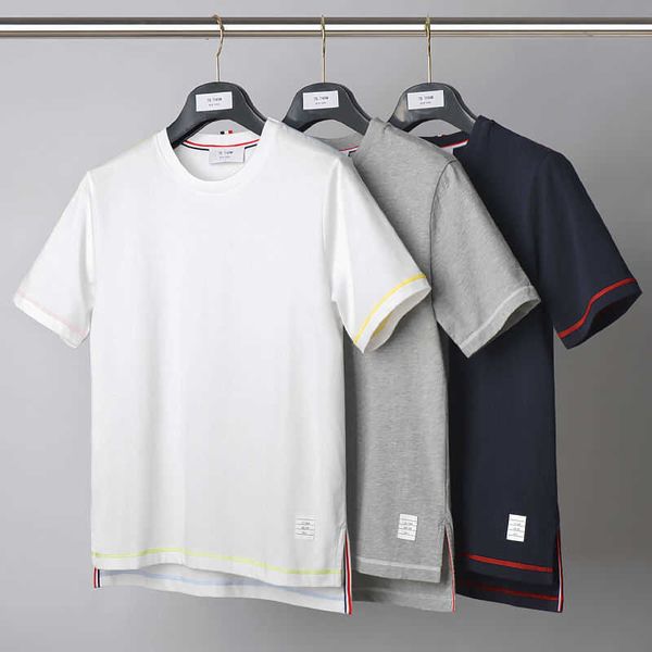 summer new tb thom crew neck cotton short sleeve men's t-shirt versatile trend casual, White;black
summer new tb thom crew neck cotton short sleeve men's t-shirt versatile trend casual, White;black
