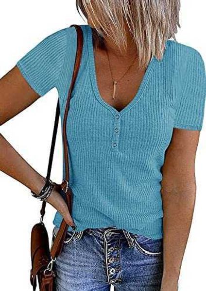 women's knit 2023 short sleeve button v neck ribbed shirts summer solid color casual tee85m0, White
women's knit 2023 short sleeve button v neck ribbed shirts summer solid color casual tee85m0, White