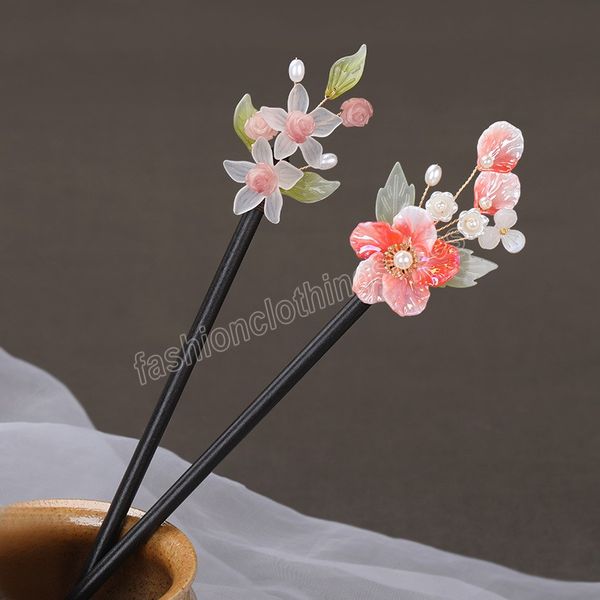 handmade luxury flower hairpins hair sticks vintage wood chinese hair stick pins for women hair ornaments jewelry accessories, Slivery;white 
handmade luxury flower hairpins hair sticks vintage wood chinese hair stick pins for women hair ornaments jewelry accessories, Slivery;white