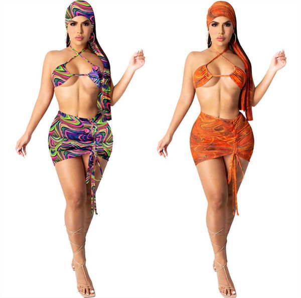 women's new split strap swimsuit four piece set with headscarf beach cover dresses push-up bra bathing suits suit, White;black
women's new split strap swimsuit four piece set with headscarf beach cover dresses push-up bra bathing suits suit, White;black