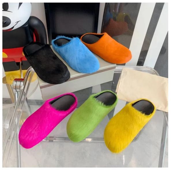 fashion fur slippers women round toe horse hair slides female black rose red green mules shoes flat half slipper woman casual plush shoess35
fashion fur slippers women round toe horse hair slides female black rose red green mules shoes flat half slipper woman casual plush shoess35